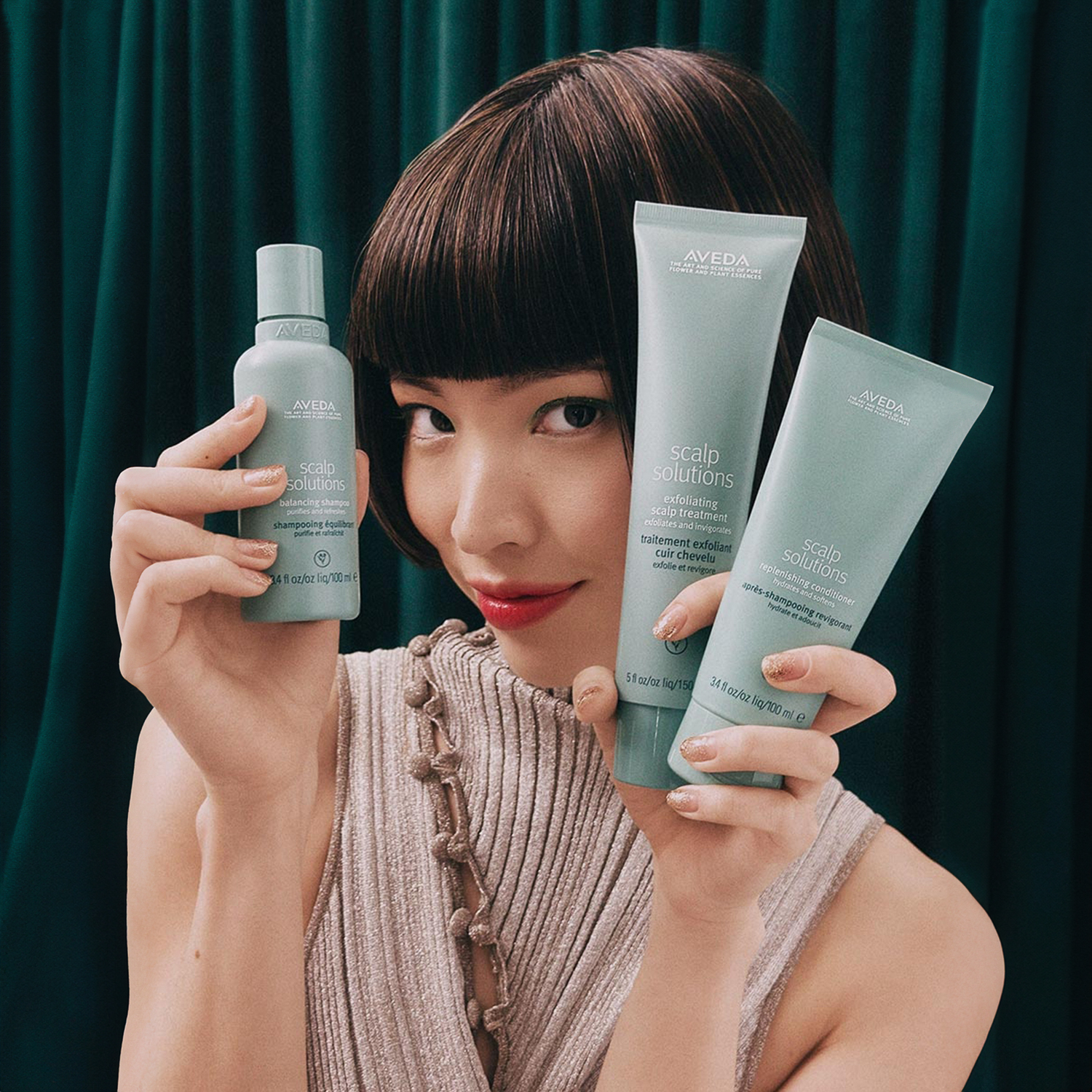 AVEDA SCALP SOLUTIONS EXFOLIATING ESSENTIALS(RUTINA PARA CUIDADO DE CUERO CABELLUDO)